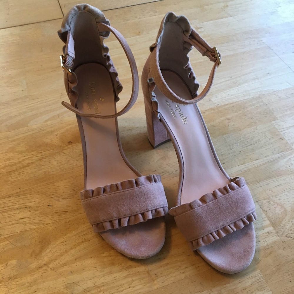 Kate Spade Pink Ruffle Heels